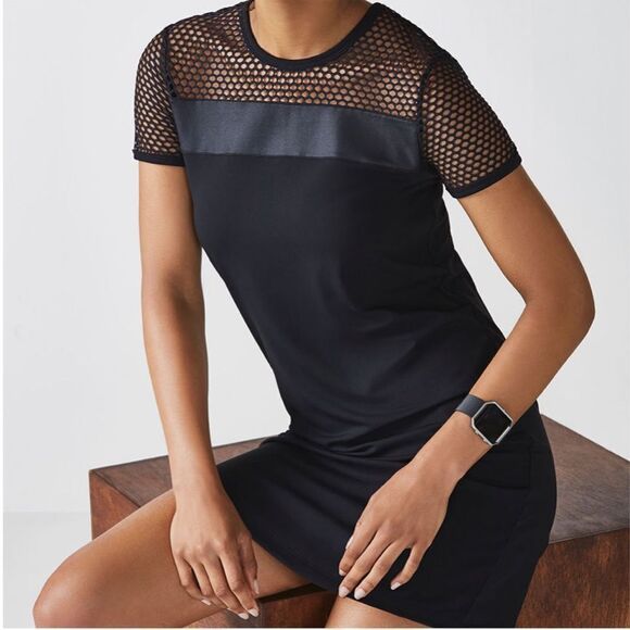 Fabletics Black Mesh Dress Sarah Mini Dress Size Small - Picture 11 of 11